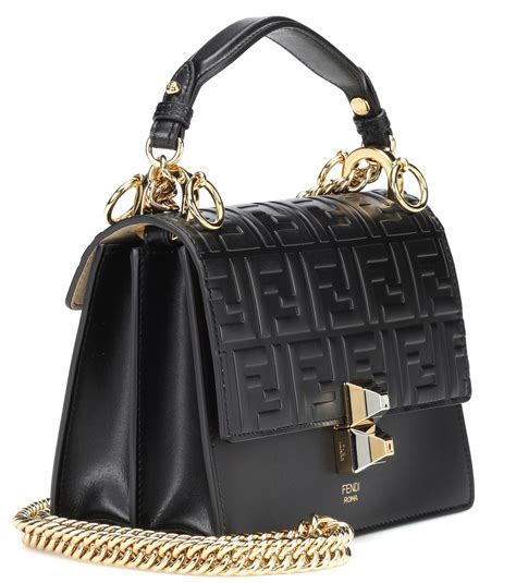 fendi women's black fringed small kan i crossbody bag|Fendi small shoulder bag.